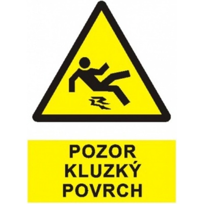 Bezpečnostní značky 1302 A4 plast Pozor kluzký povrch