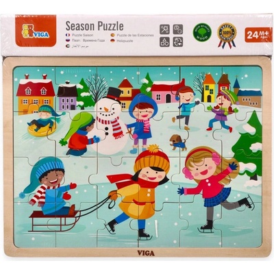 Viga puzzle ročné obdobia Zima