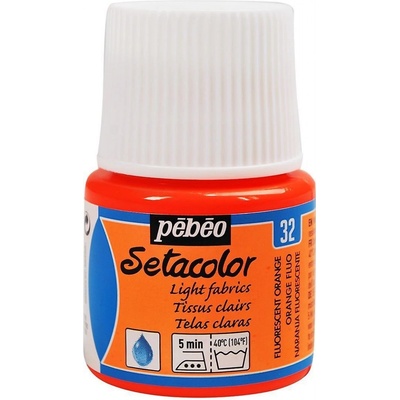 Pébéo Barva na textil Setacolor Light fabric 45 ml Fluo oranžová 32