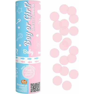 Růžička Vystreľovacie konfety boy or girl 15 cm Dievča