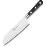 LION SABATIER Нож Сантоку IDEAL 18 см, неръждаема стомана нитове, черен, Lion Sabatier (LS814780)