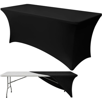RUHHY Elastický banketový obrus 183x75x75 cm – čierny ideálny pre catering a oslavy