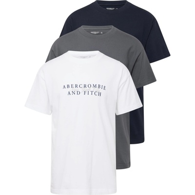 Abercrombie & Fitch Тениска синьо, сиво, бяло, размер XL