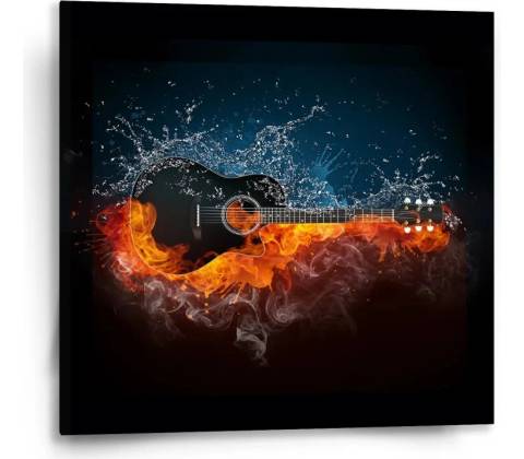 Sablio Obraz Ohnivá gitara - 50x50 cm