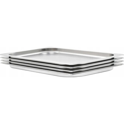 Gastronomické nádoby GN 1/1 z nerezové oceli 530x325x20 mm, stříbrné