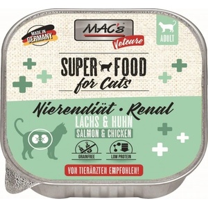 MAC's Mac’s VetCare Cat Adult GRAIN FREE, пастет за пораснали котки, БЕЗ ЗЪРНО, с бъбречни проблеми, с пиле и сьомга, 85 гр - Германия - 583VE