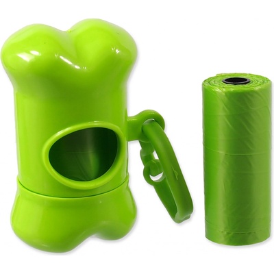 DOG FANTASY Zásobník LED, sáčky na výkaly modrý