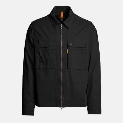 Parajumpers Men's Tel Structured Tailored Fit Overshirt - Black 541