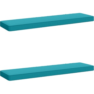 vidaXL Калъфи за пейки, 2 части VUGHT 2 pcs 100% полиестер Тюркоаз (950643)