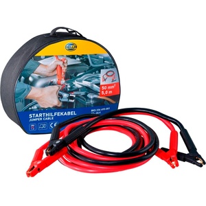 HELLA jumper cable - car jumper cable - 5.0 meters - starter cable for petrol and diesel engines - with carrying bag - 8KS 236 693-001 (8KS 236 693-001)
