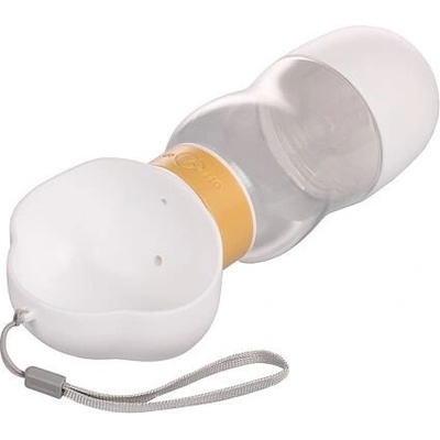 Travel 2in1 cestovná fľaša pre psov biela 350 ml