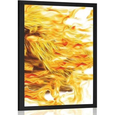 Plakát abstraktní oheň - 20x30 white
