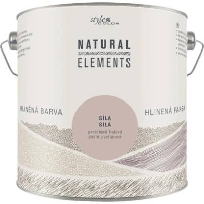 StyleColor Natural Elements Hlinená farba na stenu 2,5 l pastelová fialová