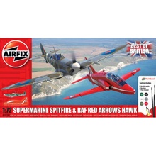 Best Airfix of British Spitfire and Hawk Gift-Set 1:72