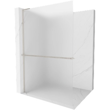 Mexen Kioto+ L душ панел с рафт Walk-in 90 x 200 cm, матирано, четка никел - 800-090-123-97-30 (800-090-123-97-30)