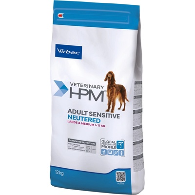 Virbac Veterinary HPM Adult Sensitive Neutered Dog Large & Medium 12 kg