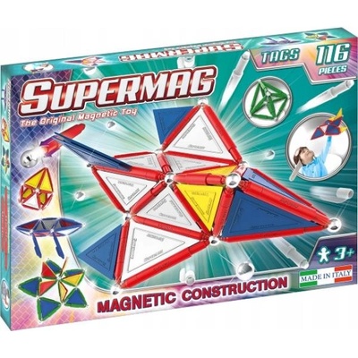 Supermag магнитен строителен комплект Tags primary 116 бр