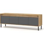 BIM Furniture ТВ шкаф NESTA 166 cm, златен дъб/базалт (NESTARTV166CM)