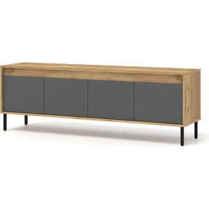 BIM Furniture ТВ шкаф NESTA 166 cm, златен дъб/базалт (NESTARTV166CM)