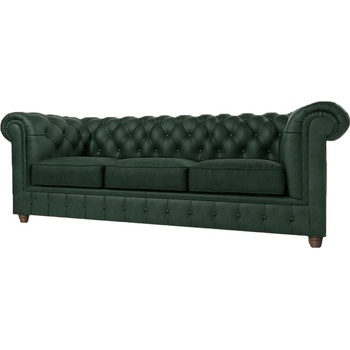 ROPEZ Тъмнозелен кадифен диван 230 cm Cambridge - Ropez (Cambridge Sofa 3os. tk. Riviera 38 nogi brąz)