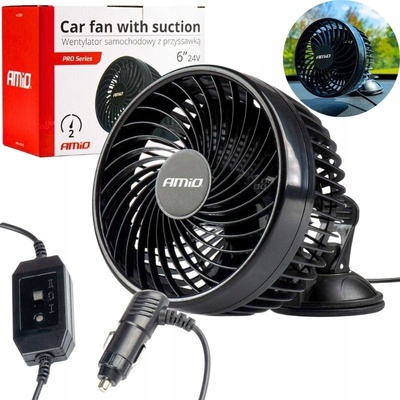 AMIO Ventilátor do auta s přísavkou 15,2cm 24V – Hledejceny.cz