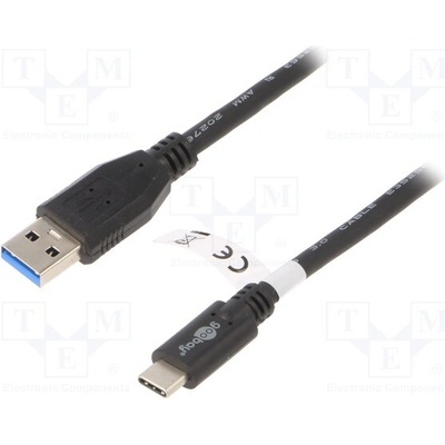 Goobay 73141 USB 3.0, USB A vidlice, USB C vidlice, 3m, černý