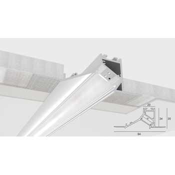 Polaris Алуминиев профил за LED лента Fillet Pro Trimless безрамков (94x35 мм) | Цена 46, 00 лв (23.52€) (38)