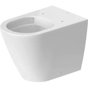 Duravit D-Neo - Тоалетна чиния, стояща на пода, с варио сифон, Rimless, DuraShield, матово бяла 200309AC00 (200309AC00)