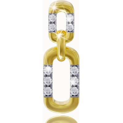 VIPgold Zlatý prívesok s bielymi zafírmi PA3758z S