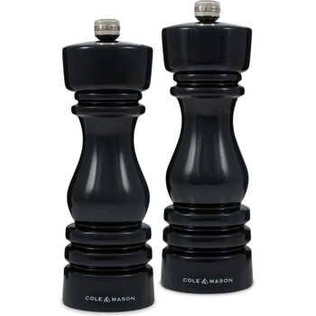 Cole & mason Комплект мелнички за черен пипер и сол LONDON 18 см, комплект от 2 бр. , черен, дърво, Cole & Mason (CMH233098)
