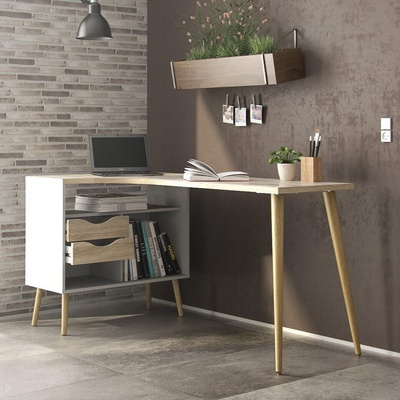 Бюро Oslo Бял и дъб