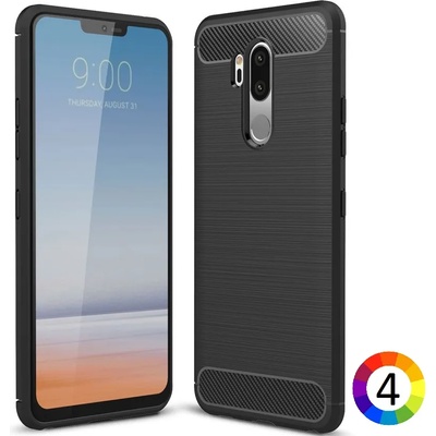 LG G7 ThinQ Удароустойчив Carbon Fiber Калъф и Протектор