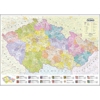 Česko administrativní mapa