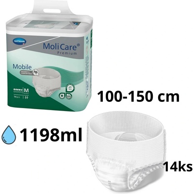 Molicare Premium Mobile zelené 5 kvapiek L 14 ks