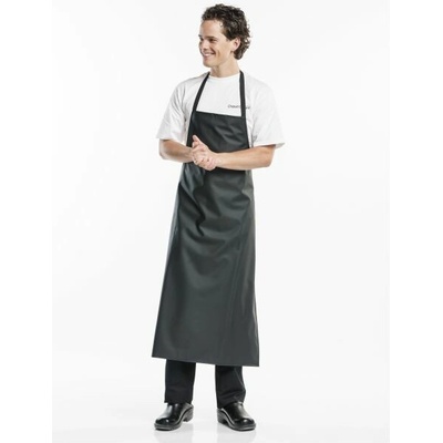Chaud Devant Kuchářská zástěra s náprsenkou Waterproof Black Black černá