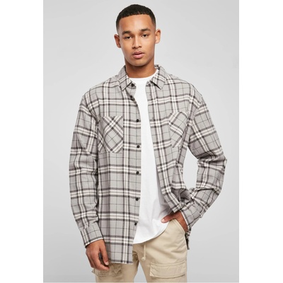 Urban Classics Мъжка карирана риза Urban Classics Long ShirtUB-TB5516-01239 - Черен, размер XXL