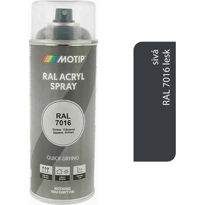 Motip Acryl 400 ml RAL 7016 lesk