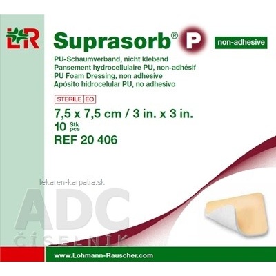 Suprasorb P nelepivý 7,5x7,5 10ks