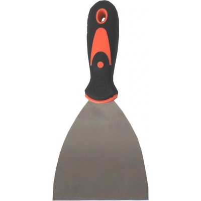 TOPTRADE nerezová špachtle 100 mm, ergonomická gumová rukojeť, profi (nerez, šířka 100 mm, ergonomická rukojeť, profi)