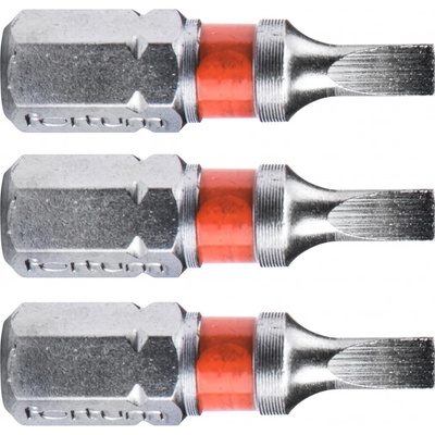 hrot plochý sada 3ks, 3x25mm, S2 FORTUM-KITO