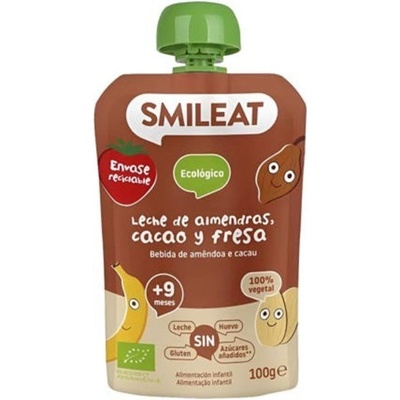 Smileat BIO kapsička mandlové mléko, jablko, banán, jahoda, rýže a kakao 100 g