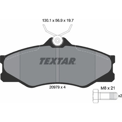 Sada brzdových platničiek kotúčovej brzdy TEXTAR 2097904