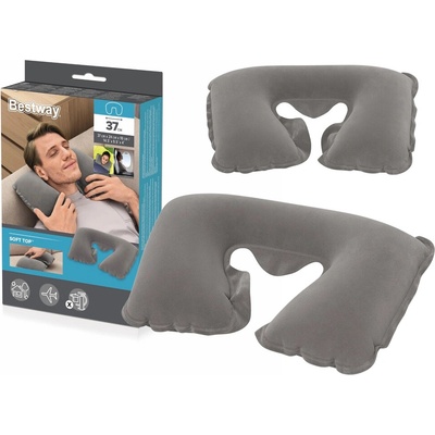 Bestway Nafukovací cestovní polštář šedá BW67006 46x28