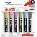 Darwi Marbel Комплект маркери 4 mm Pastel 6 бр (DA0226004K02C)