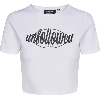 UNFOLLOWED x ABOUT YOU Тениска 'GIRLFRIEND' бяло, размер M