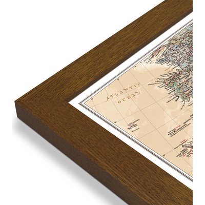 National Geographic Afrika - nástěnná mapa Executive 60 x 80 cm Varianta: mapa v dřevěném rámu, Provedení: Pegi tmavý ořech