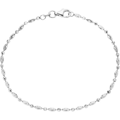 Bealio 01043 stříbrný náramek 1+1 MĚSÍČNÍ brus 17 cm 03-01043-0425