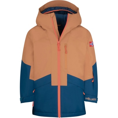 TROLLKIDS Детско ски яке Trollkids Kid's Kongsberg Jacket Winter jacket - Almond / Opal Blue / Deep Orange - размер 92 (EU) (703-4668-0111)