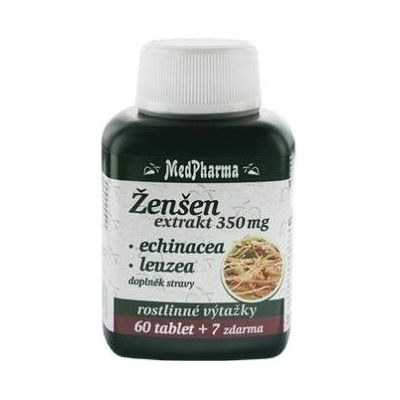 MedPharma Ženšen 200 mg Echinacea Leuzea 37 tabliet