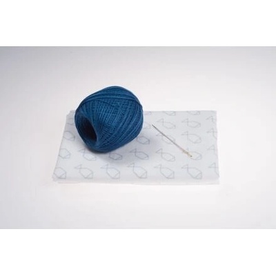 Hitomezashi sashiko vyšívací sada 34 x 34 cm RYBY bílá – Zbozi.Blesk.cz